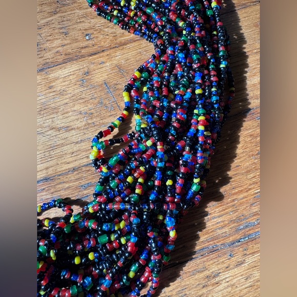 70s Vintage Multi Strand Beaded Necklace Boho - Picture 5 of 5